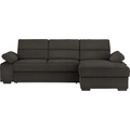 Cantus Ecksofa in webstoff dunkelbraun , Norman -Exklusiv- , Textil , Uni , 258x166 cm , matt,Webstoff , Typenauswahl, Stoffauswahl, seitenverkehrt erhältlich, Hocker erhältlich , 00081200013N