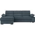 Cantus Ecksofa in webstoff blau , Norman -Exklusiv- , Textil , Uni , 258x166 cm , matt,Webstoff , Typenauswahl, Stoffauswahl, seitenverkehrt erhältlich , 00081200012Z