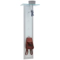 Dieter Knoll Garderobenpaneel 52/170/35 cm , Castel , weiss, Alufarben , Metall, Glas , 52x170x35 cm , matt , Aufhängemöglichkeit, Hutablage , 000828002603