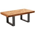 MID.YOU Couchtisch in holz 105/55/40 cm , Couchtisch , Naturfarben , Mangoholz , massiv , 55x40 cm , lackiert,Natur,Echtholz , 000850027101