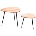 MID.YOU, MID.YOU Satztisch in holz 60/60/51 cm , Satztisch , Akaziefarben , Akazie , massiv , 60x51 cm , pulverbeschichtet,Natur,Echtholz , 000850028001