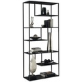 Carryhome Regal 85/188/35 cm schwarz , Linus , Metall , 85x188x35 cm , pulverbeschichtet , 000874000101