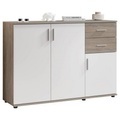 XXXLutz Kommode 120/82/35 cm , Bobby , weiss, Sonoma Eiche , Kunststoff , 120x82x35 cm , Dekorfolie,Nachbildung , Typenauswahl, stehend,Typenauswahl, stehend,Typenauswahl, stehend , 000887024102