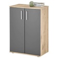 MID.YOU Kommode 60/84/35 cm , BC 1040 , Grau, Eichefarben , Kunststoff , 1 Fächer , 60x84x35 cm , foliert,foliert,matt,Nachbildung,Nachbildung , Typenauswahl , 000887060801