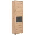 Xora, Xora Garderobenschrank 60/195/38 cm , Maxim , Anthrazit, Eichefarben , Holzwerkstoff , 2 Fächer , 60x195x38 cm , Melamin,Dekorfolie, Melamin,Nachbildung,Nachbildung , Beimöbel erhältlich , 000003002205