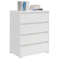 Carryhome Kommode 80/103/48 cm , Line -Top- , weiss , Holzwerkstoff , 80x103x48 cm , Dekorfolie,Nachbildung , Beimöbel erhältlich,Beimöbel erhältlich,Beimöbel erhältlich , 000003003402