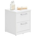 Xora Kommode 38/46/36 cm , Easy , weiss , Metall , 2 Schubladen , 38x46x36 cm , Dekorfolie,Nachbildung , Typenauswahl,Typenauswahl,Typenauswahl , 000017003001