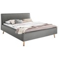 Novel - Bett FRIEDA_8096 - Textil - hellgrau - 160x200