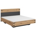 Rauch Möbel Bett 180/200 cm in dunkelgrau, eiche artisan , Nevada , 180 cm , 000380035207