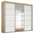 Cantus Schwebetürenschrank in weiss, eichefarben , Imperial 2.6 , Holzwerkstoff , 6 Fächer , 300x235x65 cm , Dekorfolie,verspiegelt,Nachbildung , In verschiedenen Grössen erhältlich, in verschiedenen Holzdekoren erhältlich , 00038007742G