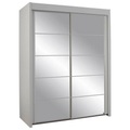 Cantus Schwebetürenschrank in weiss , Imperial 2.6 , Holzwerkstoff , 4 Fächer , 151x223x65 cm , Dekorfolie,verspiegelt,Nachbildung , In verschiedenen Grössen erhältlich, in verschiedenen Holzdekoren erhältlich , 00038007742Q