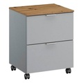 Stylife Rollcontainer , Lima , Grau, Eichefarben , Metall , 2 Schubladen , 40x52x42 cm , Dekorfolie,Nachbildung , Beimöbel erhältlich , 000380085208