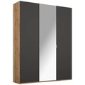Stylife Drehtürenschrank in graphitfarben, eichefarben , Lima , Holzwerkstoff , 4 Fächer , 151x223x60 cm , bedruckt,Nachbildung , Typenauswahl, Beimöbel erhältlich, umfangreiches Zubehör erhältlich, In verschiedenen Grössen erhältlich, in ver