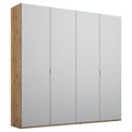 Stylife Drehtürenschrank in grau, eichefarben , Lima , Holzwerkstoff , 4 Fächer , 201x223x60 cm , bedruckt,Nachbildung , Typenauswahl, Beimöbel erhältlich, umfangreiches Zubehör erhältlich, In verschiedenen Grössen erhältlich, in verschiedene