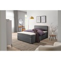 P & B Boxspringbett 120/200 cm in grau , Anton , Textil , H2=mittel bis ca.80kg , 120 cm , Doppeltuch , 001408001601