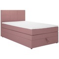 Welnova Boxspringbett 120/200 cm in altrosa , Eve , Textil , H5=hart ab ca.120kg , 120 cm , gepolstertes Kopfteil , 001408004028