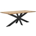 Linea Natura, Linea Natura Esstisch in holz 200/100/77 cm , Spider Ii , Eichefarben , Wildeiche , massiv , 100x77 cm , antik,naturgeölt,Echtholz , 001416000401