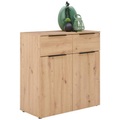 Xora Kommode 91/93/42 cm , Kera , Schwarz, Eichefarben , Metall , 91x93x42 cm , Melamin,Melamin,matt,Nachbildung,Nachbildung , stehend , 001416000301