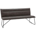Valnatura Sitzbank in textil anthrazit, schwarz , Scala , 180x88x66 cm , lackiert,Mikrofaser , mit Rückenlehne , 001475008202