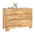 Linea Natura, Linea Natura Kommode 121/88,5/45 cm , Country , Eichefarben , Holz , Wildeiche , massiv,massiv,massiv , 3 Schubladen , 121x88.5x45 cm , geölt,Echtholz , Beimöbel erhältlich,Beimöbel erhältlich,Beimöbel erhältlich , 001507000105