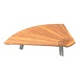 Amatio Loungetisch , Calala , Edelstahlfarben, Teakfarben , Holz, Metall , Teakholz , Schichtholz , 80x25x127 cm , gebürstet,Natur,Echtholz , 001549000807