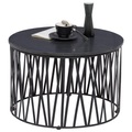 XXXLutz Couchtisch in metall, stein 60/60/40 cm , Como Ii , Schwarz , 60x40x60 cm , pulverbeschichtet,Naturstein,Marmor , 001630006802