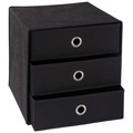 Carryhome Faltbox , Cubus 3 , Schwarz, Silberfarben , Metall, Textil, Karton , 32x32x31.5 cm , vernickelt,Vliesstoff , faltbar , 001635001201