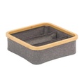 Jimmylee, Jimmylee Aufbewahrungsbox 30/30/9 cm , MIT Bamboo , Grau , Holz, Textil, Karton , Bambus , massiv , 30x9 cm , lackiert,Leinenoptik,Echtholz , faltbar, handgemacht, umweltfreundlich , 001635003602