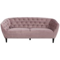Actona, Actona - 3-Sitzer Sofa Ria - Rosa und Schwarz
