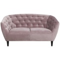Actona - 2-Sitzer Sofa Ria - Rosa und Schwarz