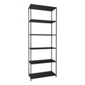 mutoni scandi, Bücherregal Metall rau schwarz matt 5 Boden 69.5x185