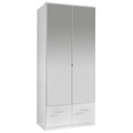 home24 Drehtuerenschrank Rajmi (mit Spiegel)