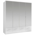 home24 Drehtuerenschrank Rajmi (mit Spiegel)