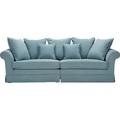 Livetastic Bigsofa in flachgewebe hellblau , Wings , Textil , Buche , massiv , 264x70x111 cm , lackiert, antik,Flachgewebe,Echtholz , Stoffauswahl, Rücken echt , 001877023509