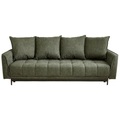 MID.YOU Schlafsofa in textil grün , Level , Uni , 235x70x108 cm , Flachgewebe , Stoffauswahl , 001877037401