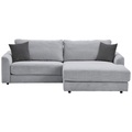Xora, Xora Ecksofa in kord hellgrau , Limato -Exklusiv- , Textil , Uni , 240x175 cm , Kord,Kord , Stoffauswahl, Rücken echt , 001877108701