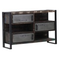 XXXLutz, XXXLutz Kommode 140/90/40 cm , Titan , Braun , Holz, Metall , Mangoholz , massiv , 140x90x40 cm , antik, lackiert,lackiert, gewachst,Echtholz , 001877154611