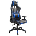 Carryhome Gamingstuhl in lederlook blau, schwarz , Bettzy , Kunststoff, Textil , 68.5x128-136x57 cm , matt,Lederlook , 001884000301