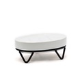 Sadena, Sadena Seifenschale metall, keramik , Mila , Schwarz, weiss , 12.5x8x5 cm , 001891013102