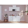 Respekta Miniküche 150 cm , Economy 150 , weiss, Eichefarben , Holzwerkstoff , 150 cm , Dekorfolie,Nachbildung , 001899001005