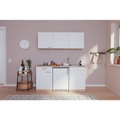 Respekta Miniküche 150 cm , Economy 150 , weiss, Eichefarben , Holzwerkstoff , 150 cm , Dekorfolie,Nachbildung , 001899001009
