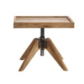 Hasena Nachttisch in massiv wildeiche eichefarben , Accessoires , Holz, Glas , 52x34-53x42 cm , geölt,Echtholz , höhenverstellbar , 001972008208