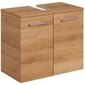 Xora Waschbeckenunterschrank 60/53/33 cm , Paula , Eichefarben , Metall , 60x53x33 cm , Dekorfolie,Dekorfolie , Typenauswahl,Typenauswahl,Typenauswahl , 001977016407