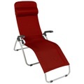 XXXLutz, XXXLutz Bäderliege 69/118/185 cm , Dreamliner Kabana Red , Rot, Alufarben , Metall, Textil , 69x118x185 cm , pulverbeschichtet , gastro- und objekttauglich, wetterbeständig, rostfrei, klappbar , 001152004104