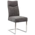 Novel Schwingstuhl in metall, textil grau, edelstahlfarben , Buffy , 44x102x64 cm , gebürstet,Webstoff , 001261000804
