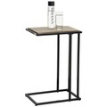 Carryhome Beistelltisch in metall, holzwerkstoff , Promo -Top- , Schwarz, Eichefarben , 30x60x40 cm , pulverbeschichtet,Dekorfolie,Nachbildung , 002540002503