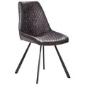 Ambia Home Stuhl in metall, textil grau , Rasmus -Ambia Home- , 46x86x61 cm , matt, pulverbeschichtet,Mikrofaser , 002727014101