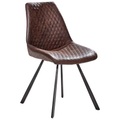 Ambia Home Stuhl in metall, textil braun, grau , Rasmus , 46x86x61 cm , matt, pulverbeschichtet,Mikrofaser , 002727014102