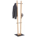 Linea Natura Kleiderständer in schwarz, eichefarben , Halbert Iii , Holz, Metall , vollmassiv , 45x174.9x40 cm , pulverbeschichtet,naturgeölt,Echtholz , 002748009602