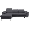 Xora, Xora Wohnlandschaft , Tim - Exklusiv/top- , Grau , Textil , Uni , lackiert , Liegefunktion, in den Filialen seitenverkehrt erhältlich , 002991002302